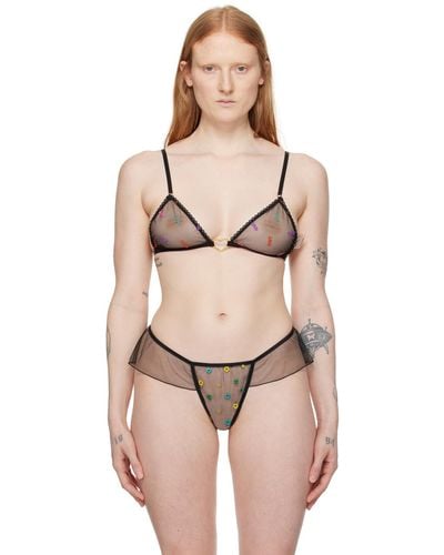 Le Petit Trou Soutien-gorge triangle 'love' noir - Neutre