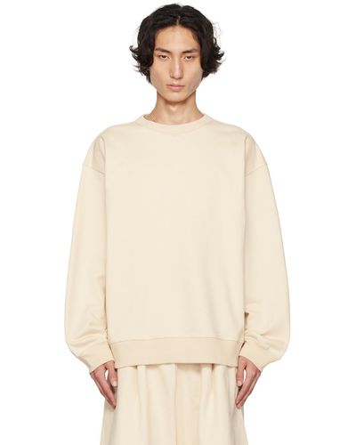 Dries Van Noten Beige Crewneck Sweatshirt - Natural