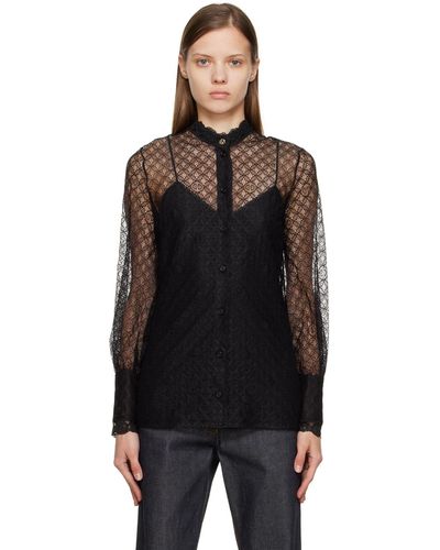 Gucci Chemisier geometric noir à logos gg