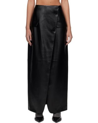 Frankie Shop Nan Faux-leather Maxi Skirt - Black