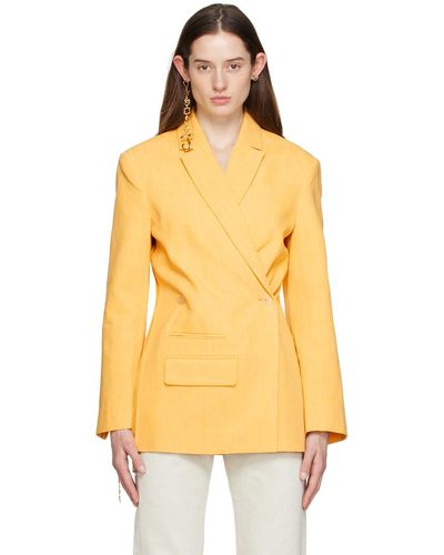 Jacquemus Veston 'la veste tibau' jaune - Orange