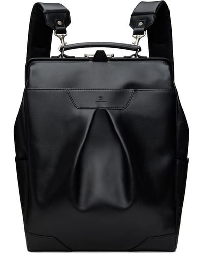 master-piece Tact Leather Backpack - Black