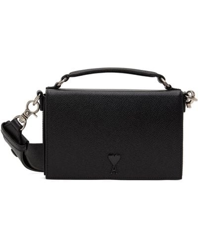 Ami Paris Black Ami De Coeur Lunch Box Bag