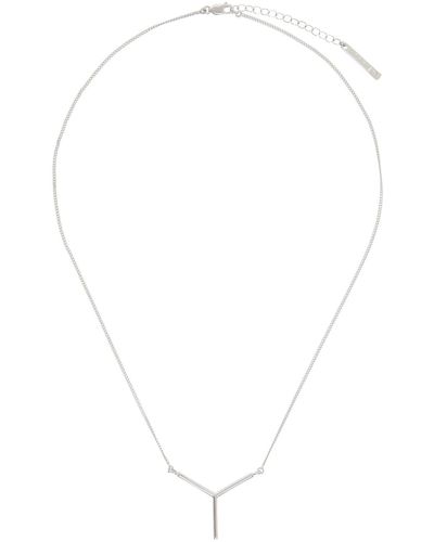 Y. Project Mini 'y' Necklace - White