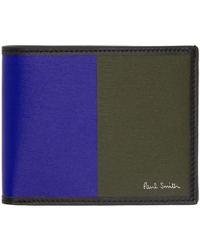 Paul Smith Multicolor Paneled Wallet - Green