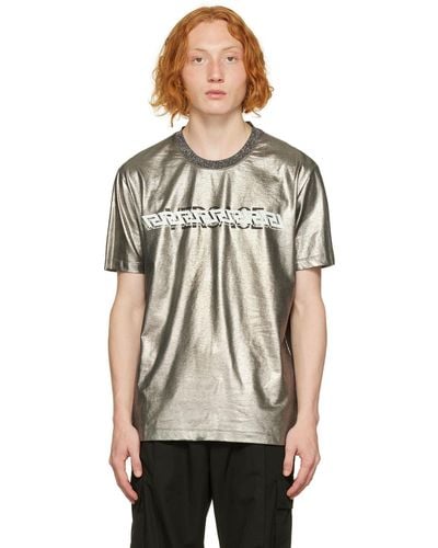 Versace シルバー Metallic Tシャツ - マルチカラー