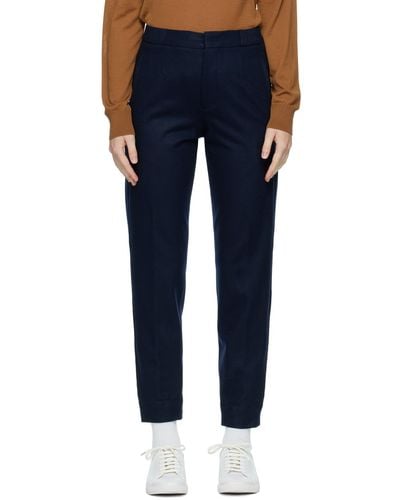 Zegna Navy Wool Lounge Trousers - Blue