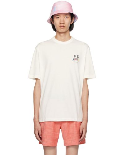 PS by Paul Smith T-shirt 'ps international' blanc