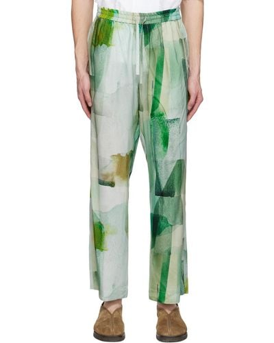 LE17SEPTEMBRE Printed Trousers - Green