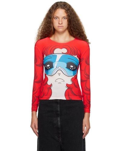 Pushbutton Ssense Exclusive goggles Girl Long Sleeve T-shirt - Red