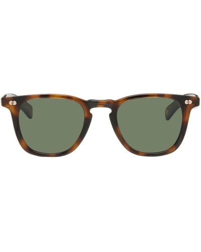 Garrett Leight Tortoiseshell Brooks X Sunglasses - Green