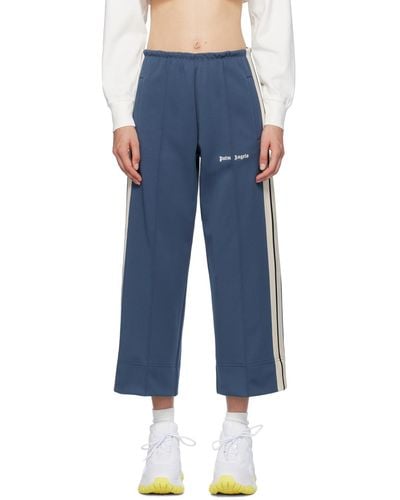 Palm Angels Embroidered Track Trousers - Blue