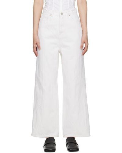 RECTO. Off- Wide Jeans - White