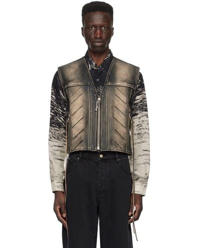 Eytys Ssense Exclusive Black Harper Leather Vest