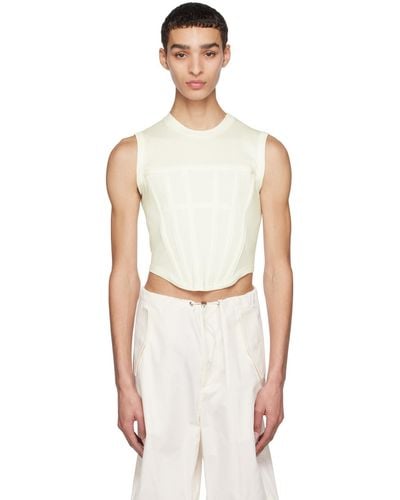 Dion Lee Off-white Corset Tank Top