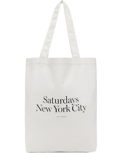 Saturdays NYC Cabas miller blanc