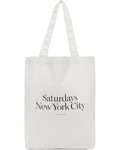 Saturdays NYC ホワイト Miller Standard トートバッグ