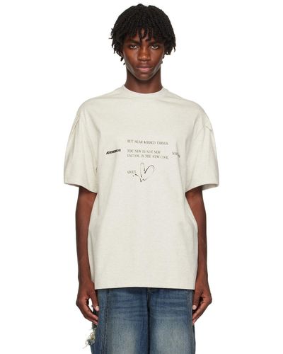 Adererror Gray Bonded T-shirt - Multicolor