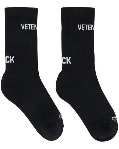 Vetements Logo Socks - Black