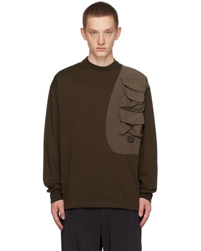 Meanswhile luggage Long Sleeve T-shirt - Brown