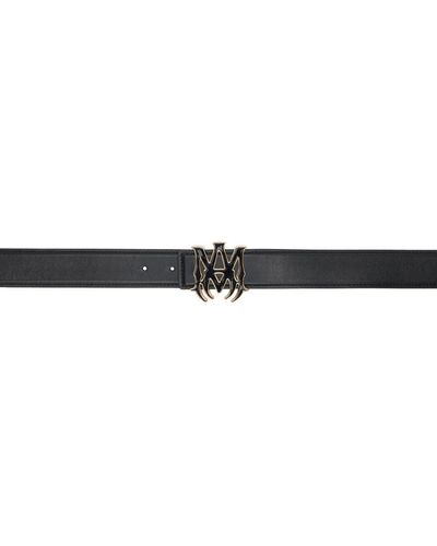 Amiri Ceinture noire à ferrure à logo