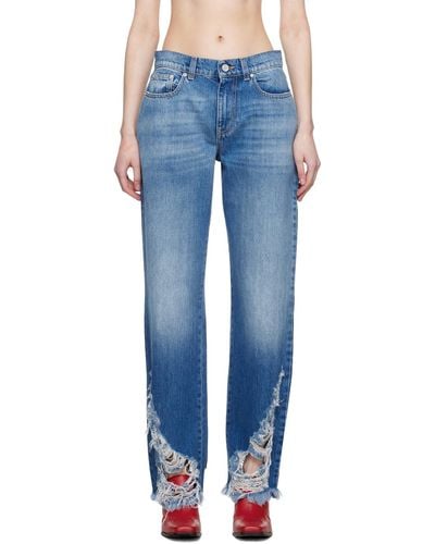 Stella McCartney Jean bleu à effet usé