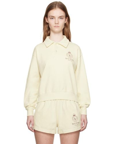 Sporty & Rich Off- Crown Polo - Natural