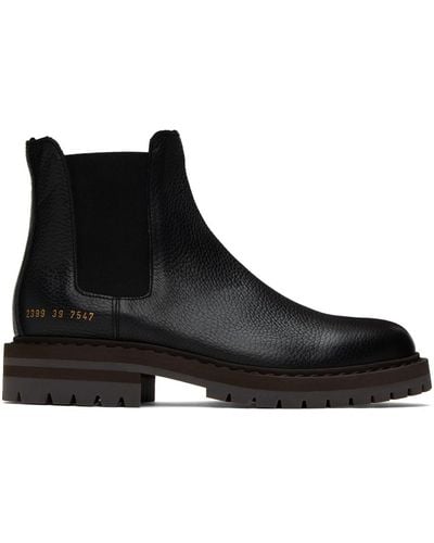 Common Projects Black Pull-loop Chelsea Boots