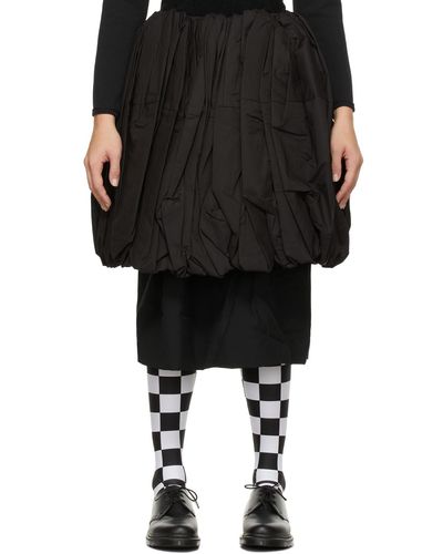 Comme des Garçons Woolcotton Laye Skirt - Black