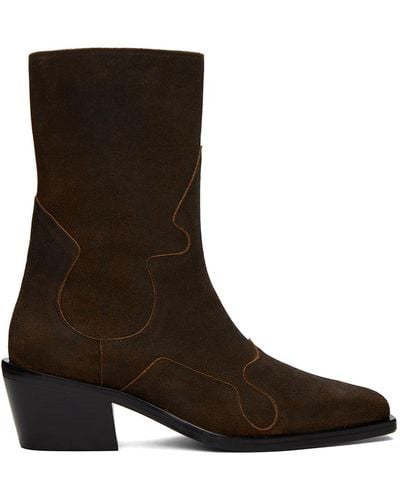 Eckhaus Latta Cowboy Boots - Brown