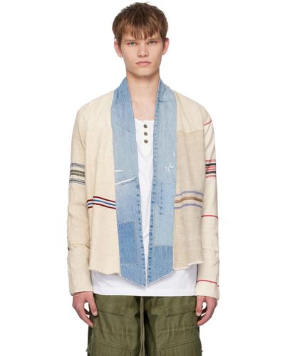 Greg Lauren Sack Gl1 Cardigan - White