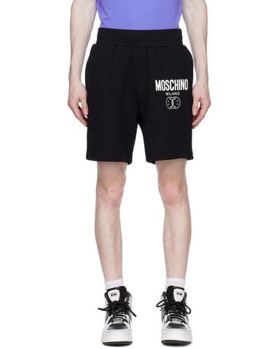 Moschino Black Double Smiley Shorts