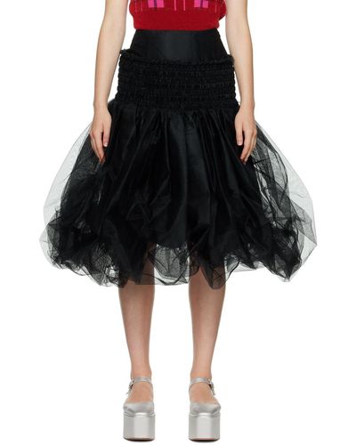 Molly Goddard Elayne Midi Skirt - Black