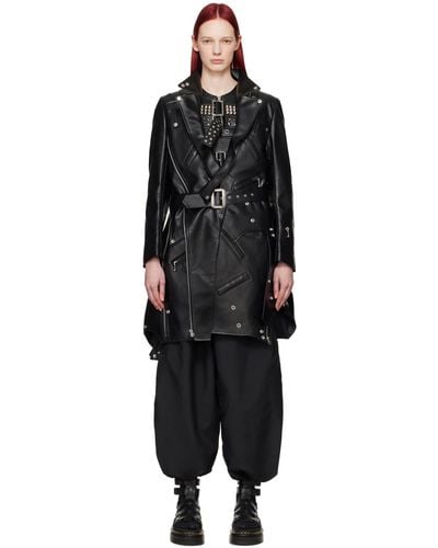 Junya Watanabe Zip Faux-Leather Jacket - Black