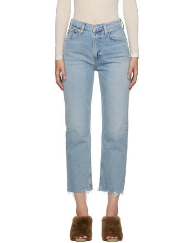 Citizens of Humanity Blue Daphne Crop Jeans