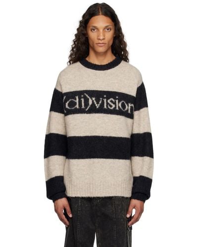 (DI)VISION (di)vision Off- Striped Sweater - Black