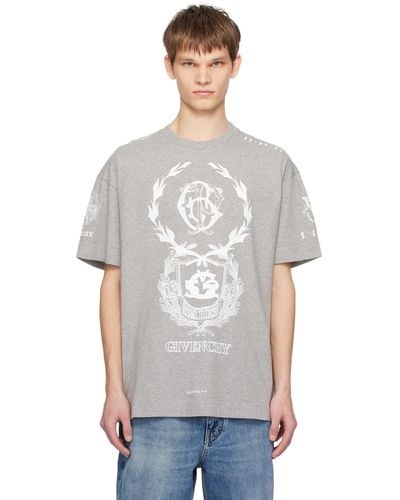 Givenchy グレー Crest Tシャツ - ホワイト