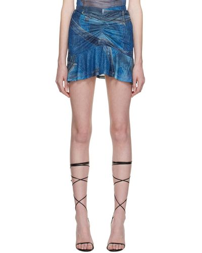Miaou Blue Alva Miniskirt