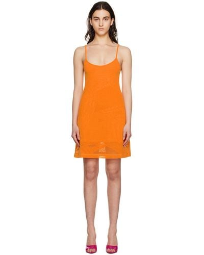 DIESEL Orange D-jaqunet Mini Dress