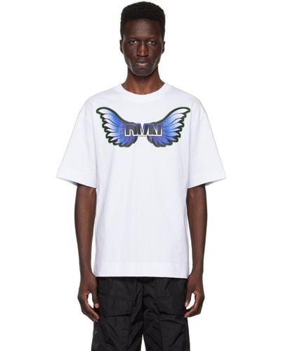 Dries Van Noten ホワイト プリントtシャツ