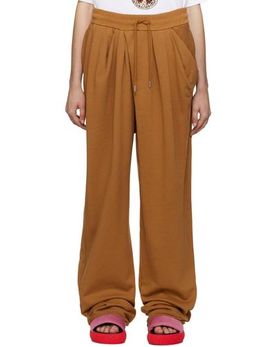 Dries Van Noten Tan Drawstring Lounge Trousers - Brown
