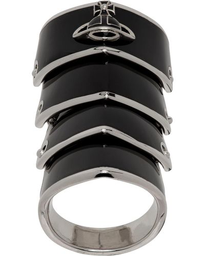 Vivienne Westwood Silver & Black Artemis Ring