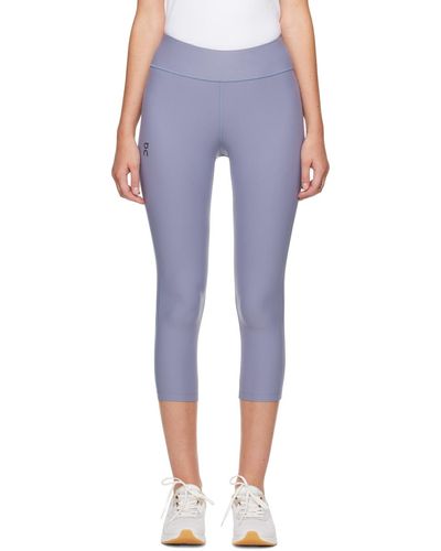 On Shoes Gray Active Sport leggings - Blue