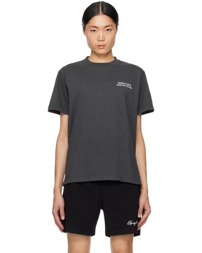 Sporty & Rich Black New Drink More Water T-shirt