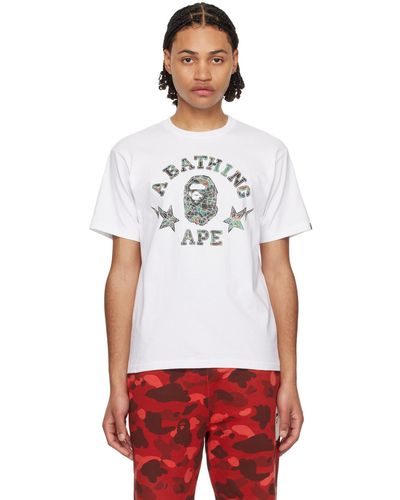 A Bathing Ape Thermography Polygon T-shirt - Red