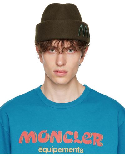Moncler Genius Chapeau vert à logo brodé - Moncler x Salehe Bembury - Bleu