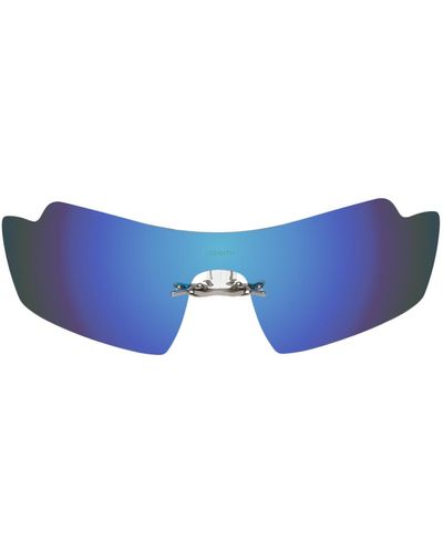 Coperni Silver Clip On Sunglasses - Blue