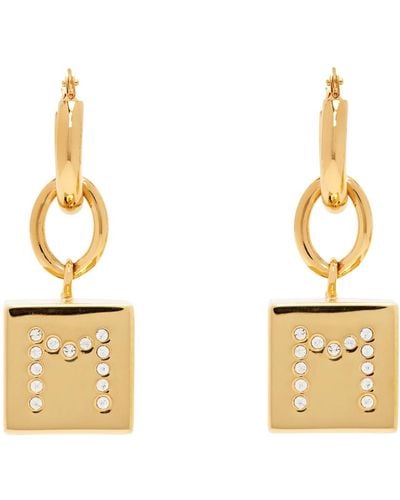 Marni Gold Dice Earrings - Metallic