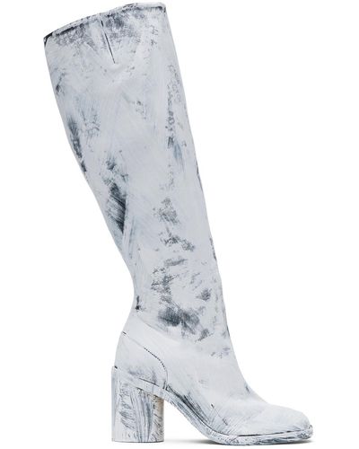 Maison Margiela White Tabi Bianchetto Boots - Grey