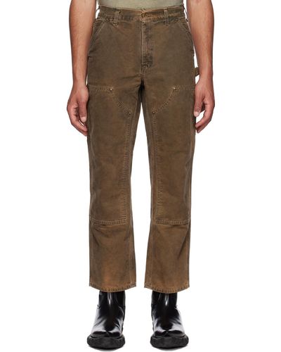 NOTSONORMAL Pantalon de travail brun exclusif à ssense - Marron